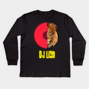 DJ Lion Kids Long Sleeve T-Shirt